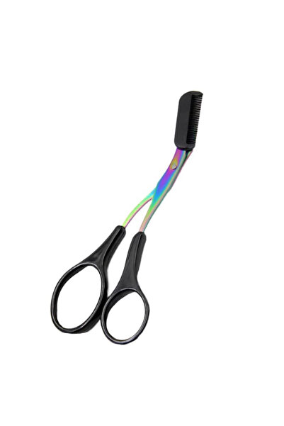 Choice1 مقص تشذيب الحواجب، أسود، قطعة واحدة، مقص حواجب جديد من الفولاذ المقاو...