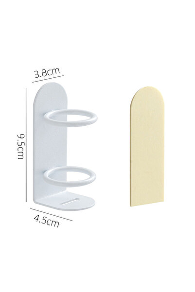 Choice حامل فرشاة أسنان كهربائية أبيض لاصق على الحائط، حامل معدني لفرشاة الأس...