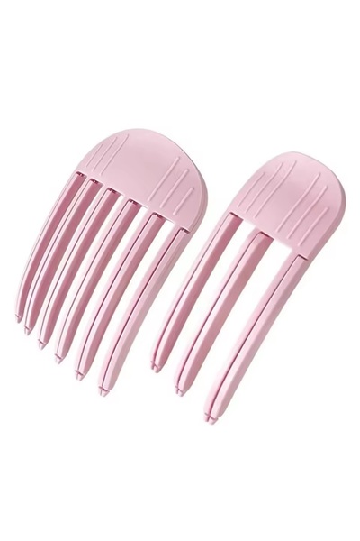 Choice وردي - قطعتان مختلطتان - نصف قطعة - مشابك شعر لتجعيد جذور الشعر بدون ح...