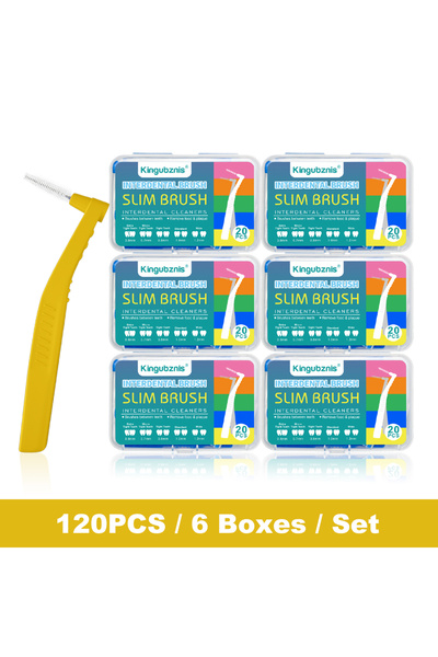 choice2 فرشاة تنظيف ما بين الأسنان من كينجوبزنيس، 120 قطعة، 0.7 مم، لتنظيف ال...