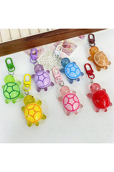 Choice 5pcs 5Pcs Colorful Luminous Turtle Keychain Cartoon Glow in-the-dark C...