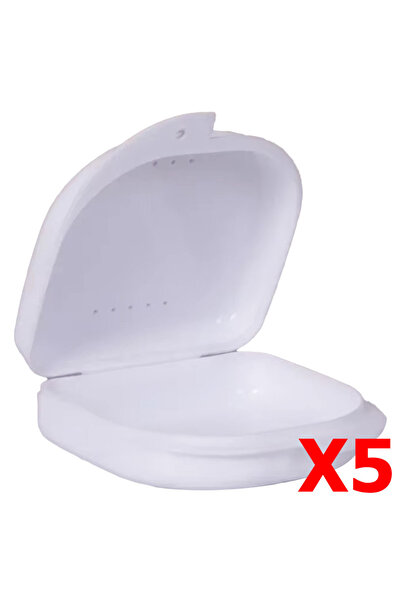 Choice WHITE-5Pcs 5pcs Denture Tray Box Dental Orthodontic Retainer Box Case ...