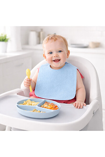 Fabemax Disposable Baby Bibs Blue 100 Pieces