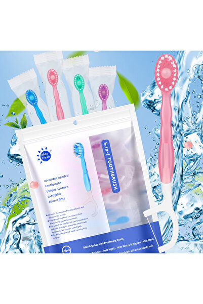 Choice 26 قطعة [مع فرشاة ذيل] فرشاة أسنان صغيرة قابلة للسحب للاستخدام مرة واح...