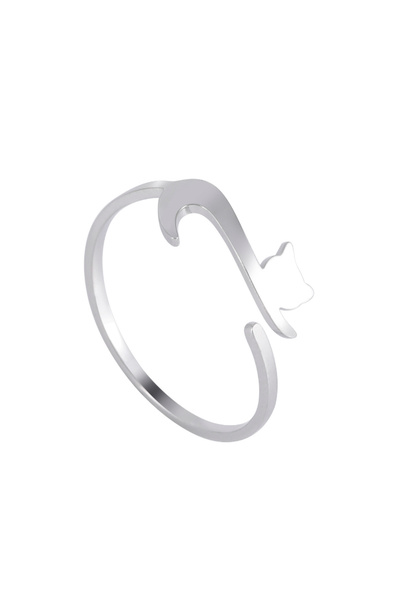 Choice خواتم قطة صغيرة قابلة لتغيير الحجم من ليميجيتون، بنمط قطة صغيرة كسولة ...