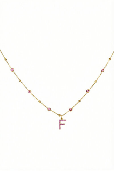 Queen Silver Jewelry 925 ayar gümüş. ruby zirkon taşlı (fuşya) ,toplu zincirl...