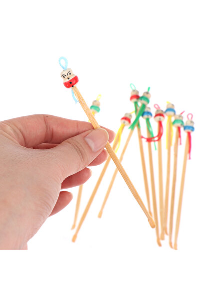 Choice 10pcs 10pcs/lot Cartoons Cute Mini Doll Ear Picks Wood Bamboo Ear Pick...