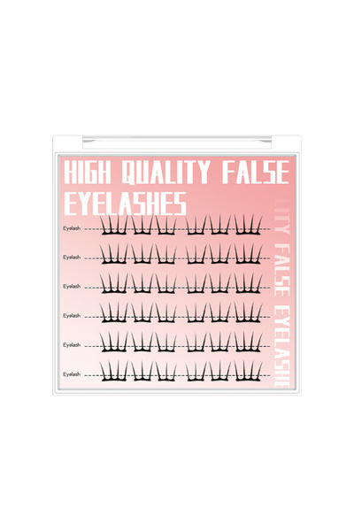 Choice3 رموش صناعية بتصميم مخلب قطة، 6 صفوف، بدون غراء، رموش فردية، وصلات رمو...