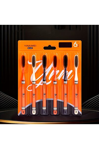 Choice عبوة من 6 قطع من فرش أسنان فاخرة ذات رأس طويل ورأس عريض للبالغين، مصنو...