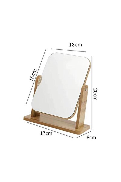 Choice مرآة زينة خشبية شفافة قطعة واحدة - مرآة مكياج عالية الدقة قابلة لتعديل...