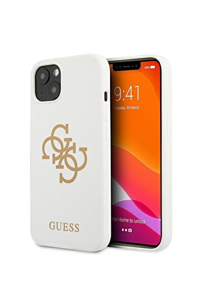 Guess GUHCP13SLS4GGWH iPhone 13 mini 5.4" white/white hard case Silicone...