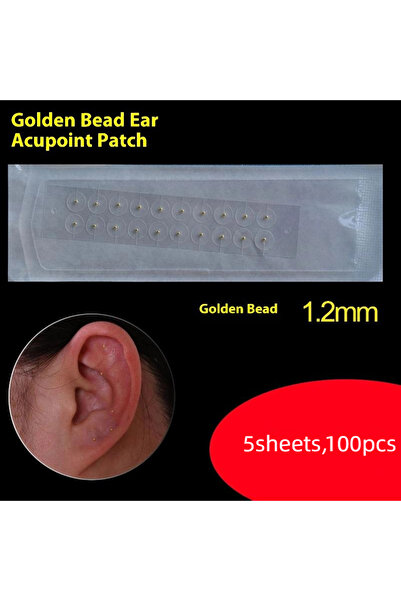 Choice 100 قطعة من لصقات الأذن الذهبية القابلة للتنفس بتقنية الضغط الإبري، مل...