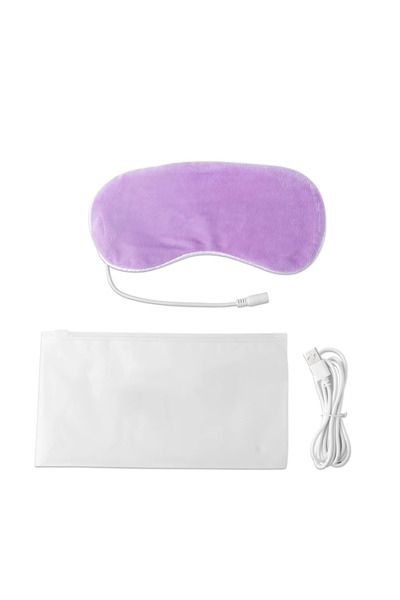Choice Purple Heated Eye Mask USB Reusable Blindfold Steam Sleeping Eye Mask ...