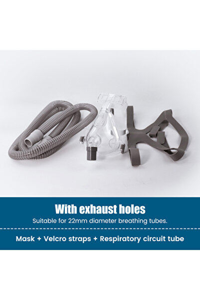 Choice5 قناع وجه كامل مزود بفتحات تهوية، مناسب لأجهزة CPAP الأوتوماتيكية وBiP...