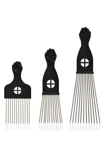 Choice مجموعة أمشاط شعر أفرو من الفولاذ المقاوم للصدأ، 3 قطع (k1، k2، k3)، 3 ...