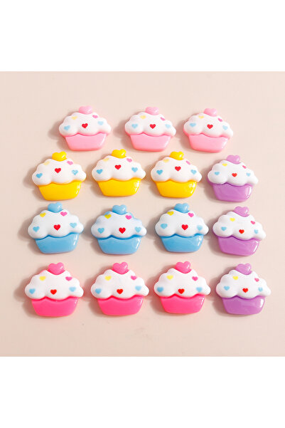 Choice Mix style 10pcs 17*19mm Sweet Ice Cream Cup Cake Charms Resin Cabochon...