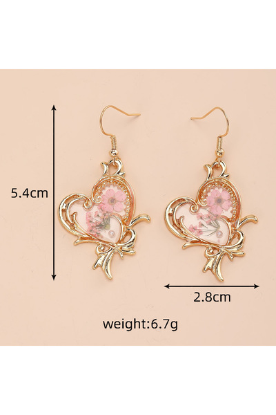 Choice Type2 New Dried Flower Dangle Earrings Jewelry for Women with Hypoalle...