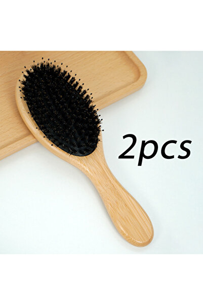 Choice مشط وود5 الطبيعي من الخيزران، فرشاة شعر بشعيرات الخنزير، مشط خشبي محمو...