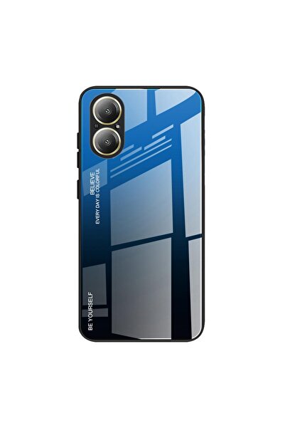 Dedux Husa protectie Realme C67 4G, Sticla temperata spate gradient, Albastru...