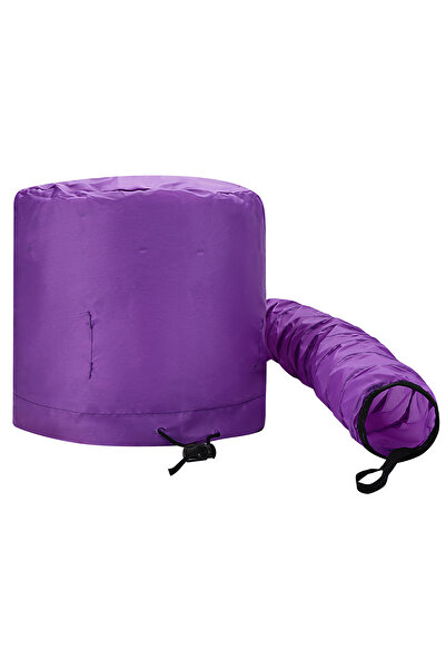 Choice3 غطاء مجفف شعر محمول بنفسجي اللون، مناسب للرجال الكسالى، لصبغ الشعر أث...