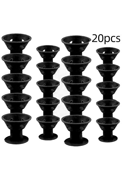 Choice بكرات شعر سوداء على شكل فطر، 20 قطعة (10/20 قطعة)، ناعمة ولطيفة على ال...