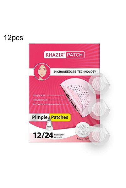 Choice أحمر - 12 قطعة 12/24 قطعة لاصقة حب الشباب بإبر دقيقة، لاصقة حب الشباب ...