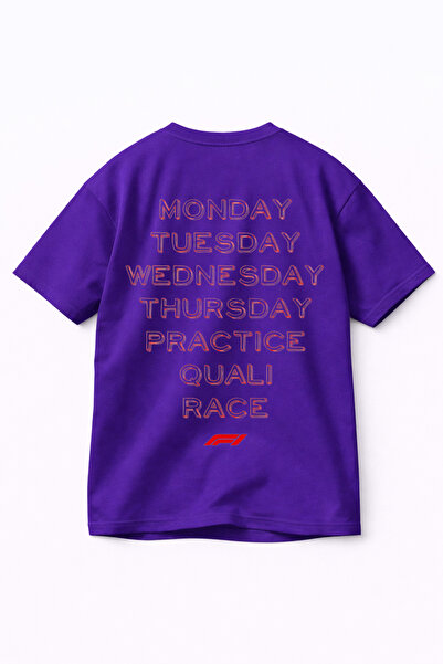 LORVEX Oversize T-Shirt Unisex 100% Cotton Comfortable Fit F1 Printed T-Shirt