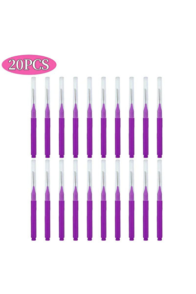 choice2 ٢٠ قطعة بنفسجي، ٥/١٠/٥٠ قطعة فرشاة صغيرة للحواجب، فرشاة تجعيد الحواجب...