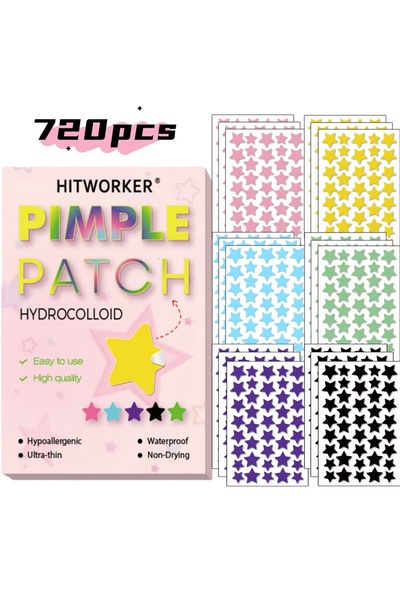 Choice 720pcs 720pcs Hydrocolloid Pimple Patches Colorful Star Assortment Ult...