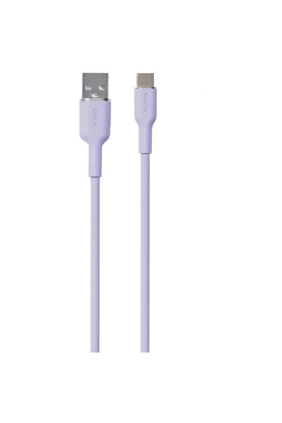 Puro Elektrik Puro Soft USB-A - USB-C Cable 1.5m - Purple
