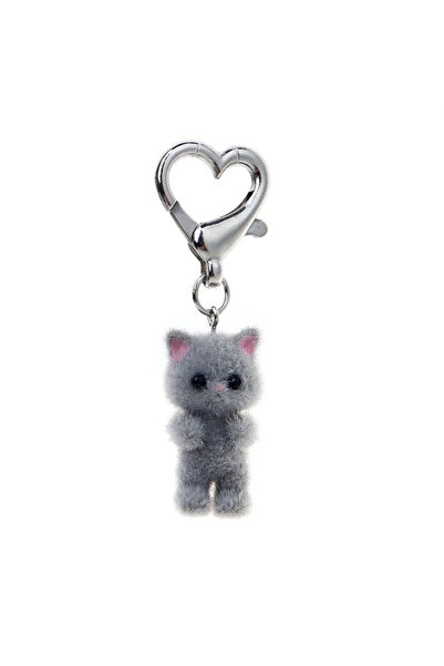 Choice style 2 1pcs Sweet 3D Flocking Kitten Keychain Cat Couple Mobile Phone...