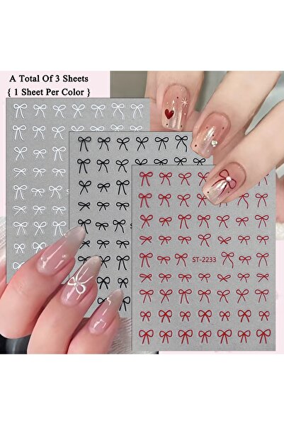 Choice4 مجموعة AA (3 أوراق) من 2 إلى 24 ورقة ملصقات فن الأظافر ثلاثية الأبعاد...