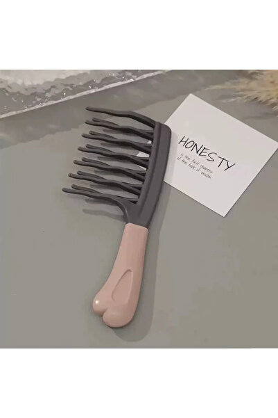 Choice مشط شعر رمادي اللون، قطعة واحدة، مزدوج الأسنان العريضة، مثالي للشعر ال...