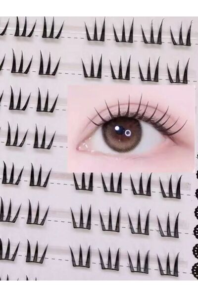 Choice4 MIX 10rows HL WINKLURE 80 Cluster No-Gule Fairy False Eyelashes 10-13...