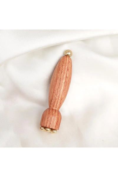 Choice Brown Brass Lotus Eye Massage Stick A Facial Gua Sha Tool A Handheld T...