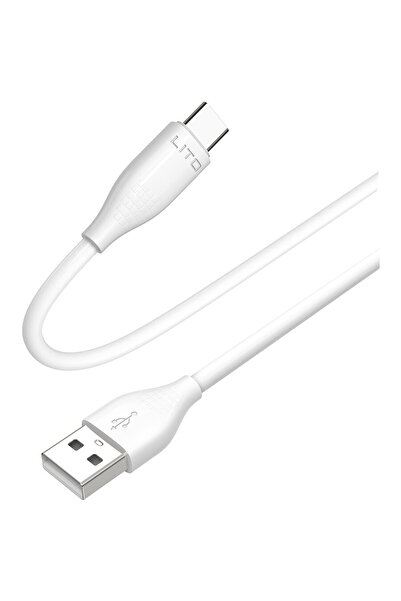 Lito Data Cable with USB Plugs, Type-C 60W, 1m - (LD03) - White