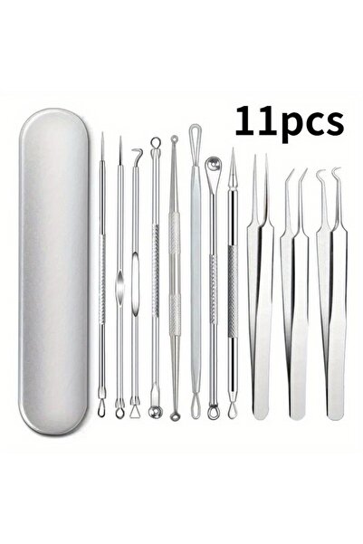 Choice مجموعة ملاقط دقيقة للغاية لإزالة حب الشباب والرؤوس السوداء - 11 قطعة (...