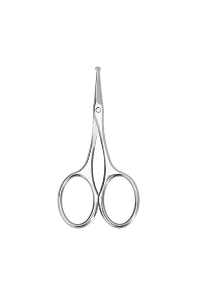 Choice مقص تجميل فضي من الفولاذ المقاوم للصدأ لشعر الأنف، مناسب للرجال والنسا...