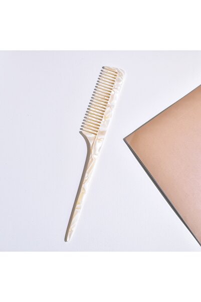 Choice مشط ذيل محمول متعدد الألوان بلون أصفر باهت، مصنوع من حمض الأسيتيك، منا...