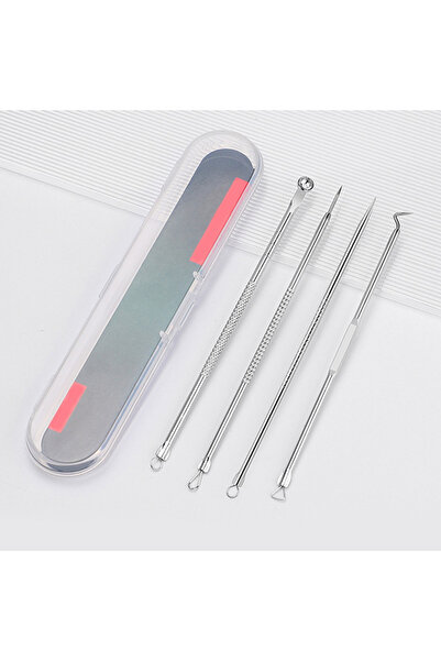 Choice1 4Pcs Silver Stainless Steel Acne Needle Set for Removing Blackheads, ...