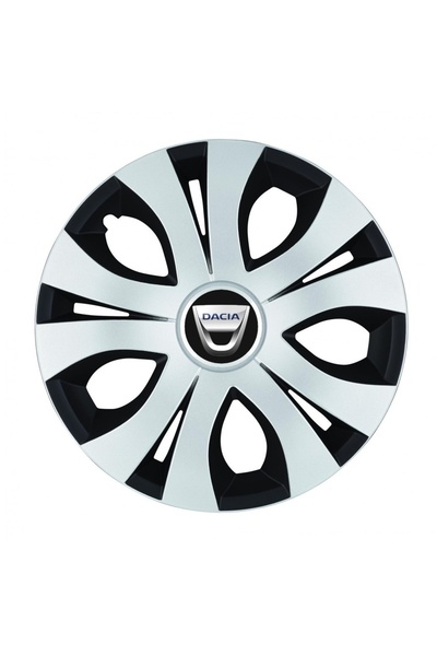 Autohelix MSA Set de 4 capace roți superioare gri-negre R15, compatibile cu D...