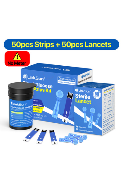 choice2 ٥٠ شريط وخز لجهاز قياس نسبة السكر في الدم LinkSun G-425-1، ٥٠/١٠٠ قطع...