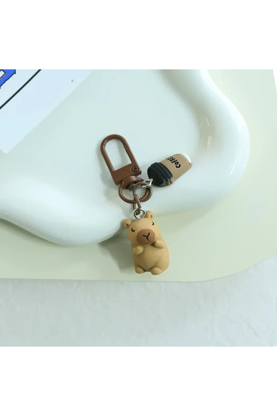 Choice B Kawaii Resin Capybara Keychain Cute Animal Bag Charm for Women Girls...