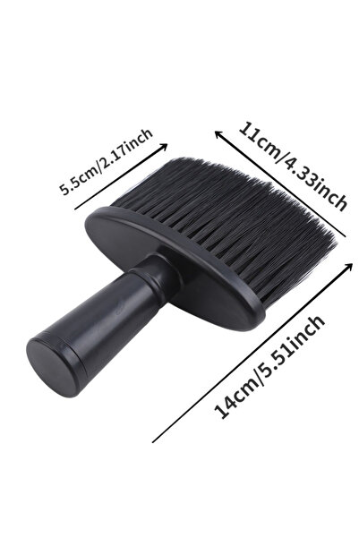 DUTRIEUX فرشاة تنظيف شعر الوجه الاحترافية ذات المقبض البلاستيكي الأسود، ناعمة...