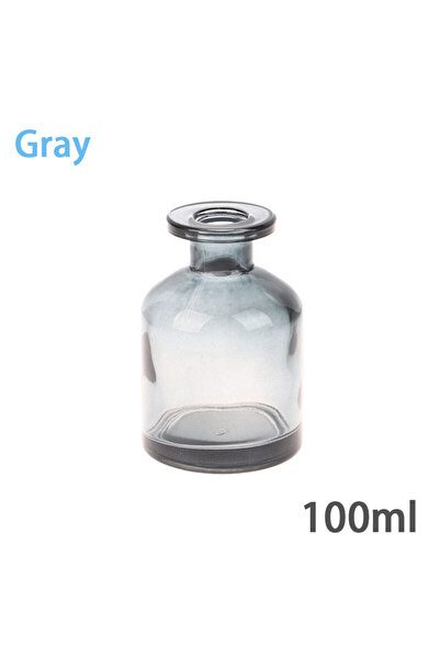 Choice4 زجاجات عطر فارغة رمادية اللون سعة 100 مل، يمكن استخدامها مع أعواد الر...
