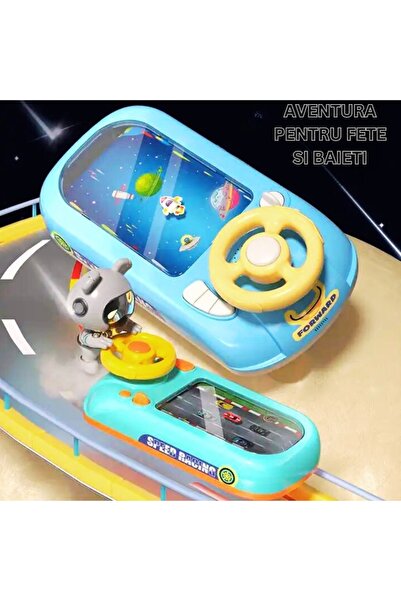 FOXMAG24 Masina tip simulator pentru copii cu volan, realistica, curse de mas...