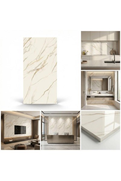 Reis Home Marble Patterned 60X30Cm Adhesive Kitchen Bathroom Covering Wall Panel Paper 10 Pcs