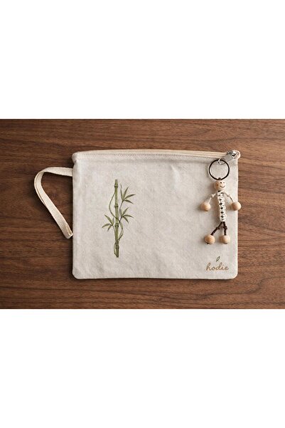 hodie collection Makeup Bag Organizer 15×20 cm – Zippered Raw Fabric Multi-Pu...