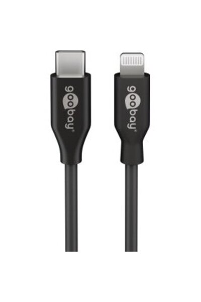 goobay Cablu Lightning USB-C negru 0.5m - 39428