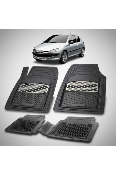TEAMCAR Tavita Πατάκια Δαπέδου από Καουτσούκ Συμβατά με Peugeot 206 Hatchback...
